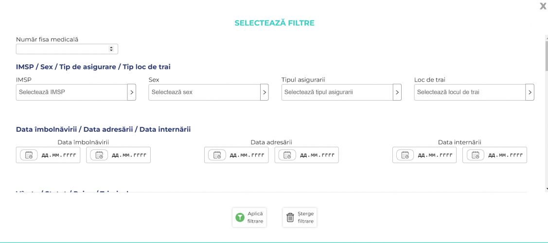 The electronic register of Covid-19 patients  screenshot 3