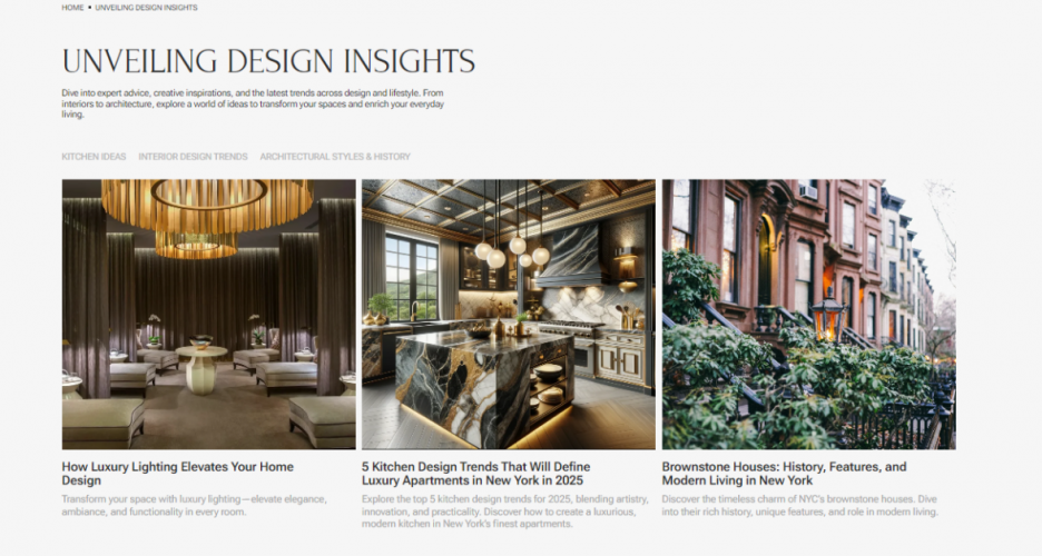 From Manhattan with Love: How We Redesigned an Interior Design Studio's Website screenshot 3