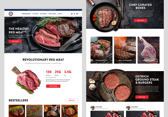 American Ostrich Farms | Shopify screenshot 1