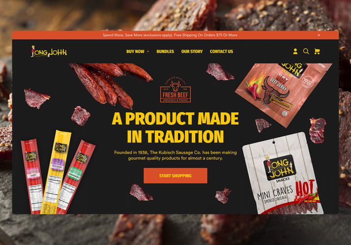 Long John Snacks | Shopify screenshot 1