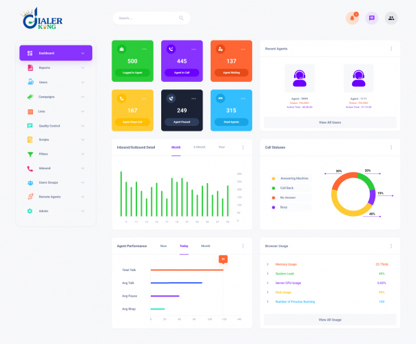 Contact center software:  screenshot 1