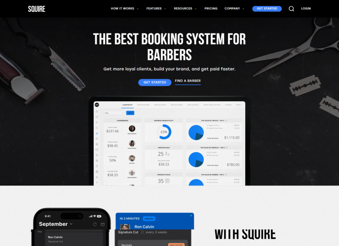 Streamlining Barber Shop Operations: SQUIRE screenshot 1