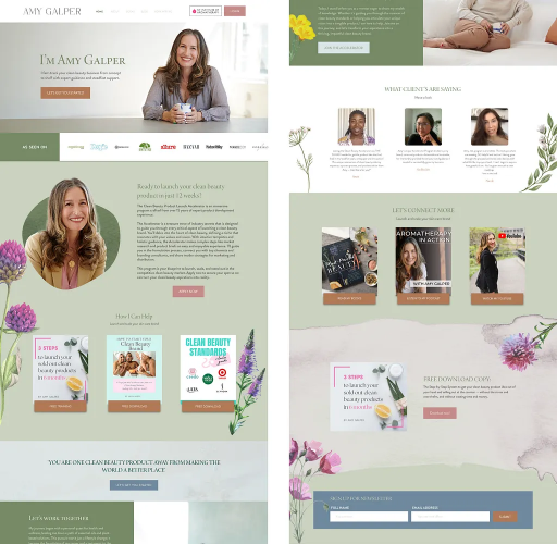 Website Redesign for a Beauty Products Coaching Brand screenshot 1