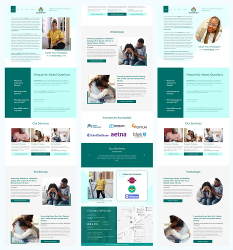 Single Page Web Design for a Therapist screenshot 1