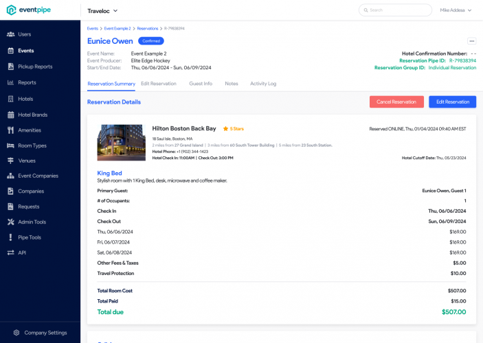 Eventpipe Platform: Event Housing Management screenshot 4