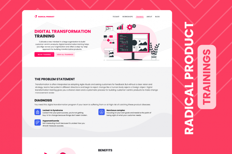 Radical Product: Website Redesign, UI & Content Redirection screenshot 2