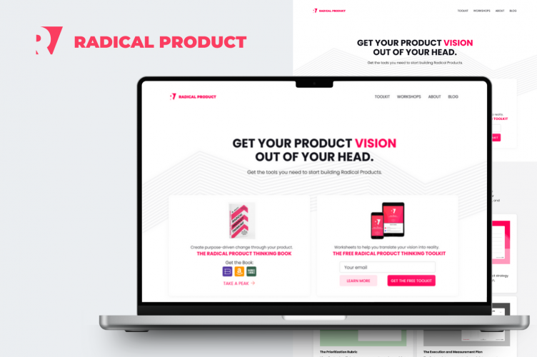Radical Product: Website Redesign, UI & Content Redirection screenshot 1