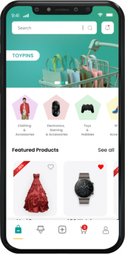 Toypins – Ecommerce App Development screenshot 2