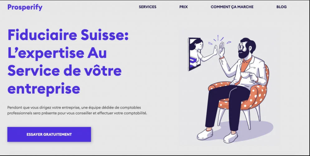 Helping Prosperify.ch Improve Their Online Presence with a Custom WordPress Design screenshot 1