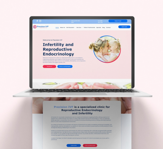 Precision IVF - Google Ads, Web development, UI/UX screenshot 1