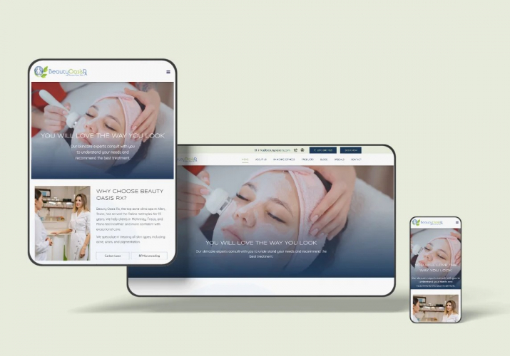 Beauty Oasis RX - UI/UX, Web Development & Google Ads screenshot 2