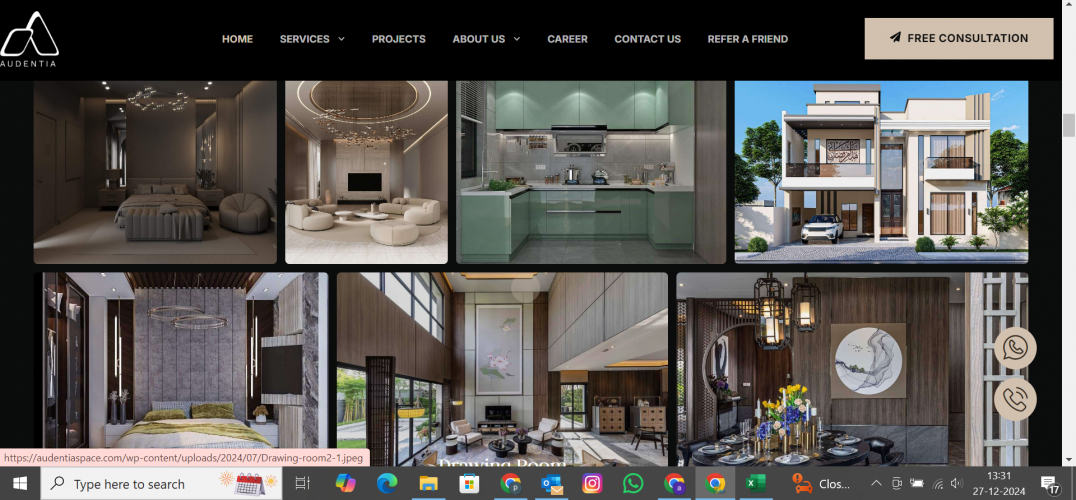 Audentia Space | Web development project screenshot 2