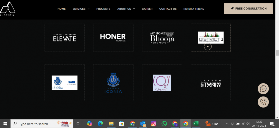 Audentia Space | Web development project screenshot 3
