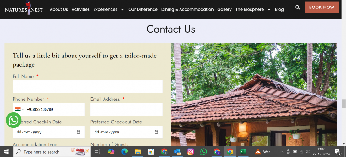 Natures Nest Goa | SEO Project  screenshot 1