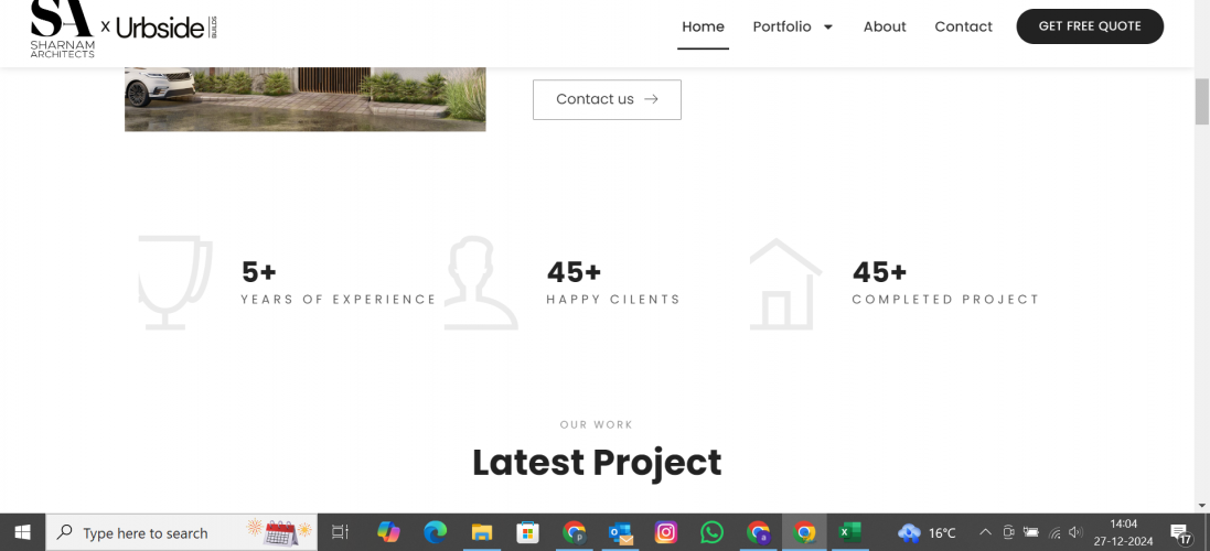 Sharnam Architects | Web development screenshot 3
