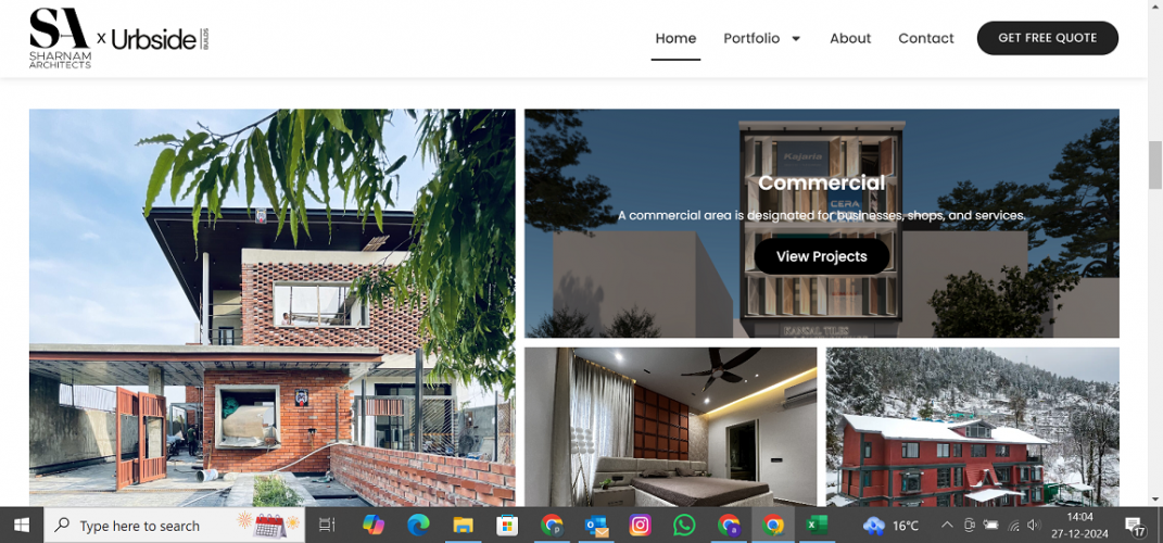 Sharnam Architects | Web development screenshot 1