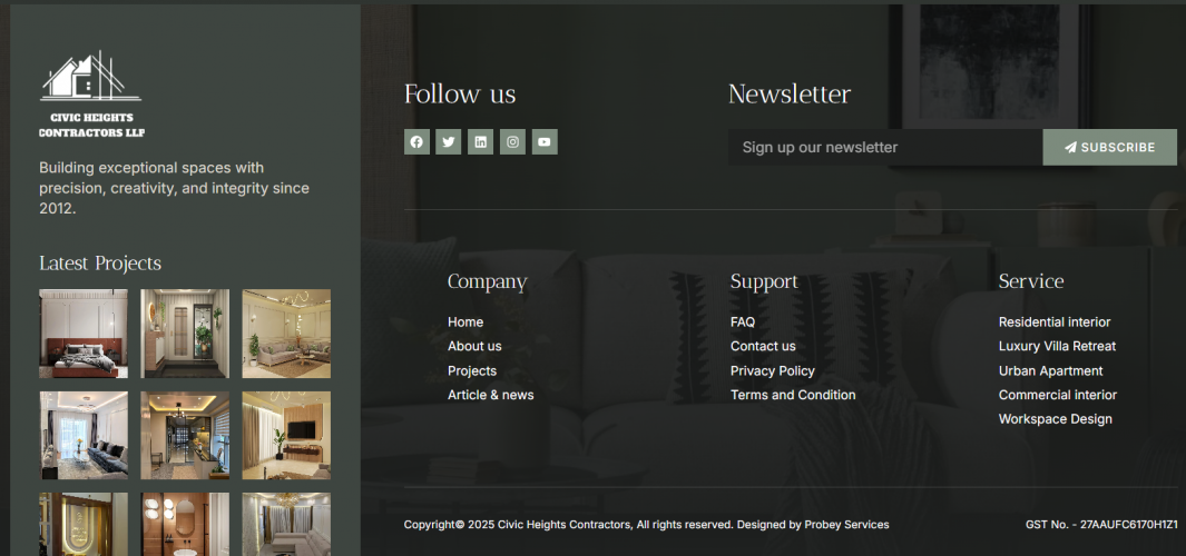 WordPress Web Development - Civic Heights screenshot 1