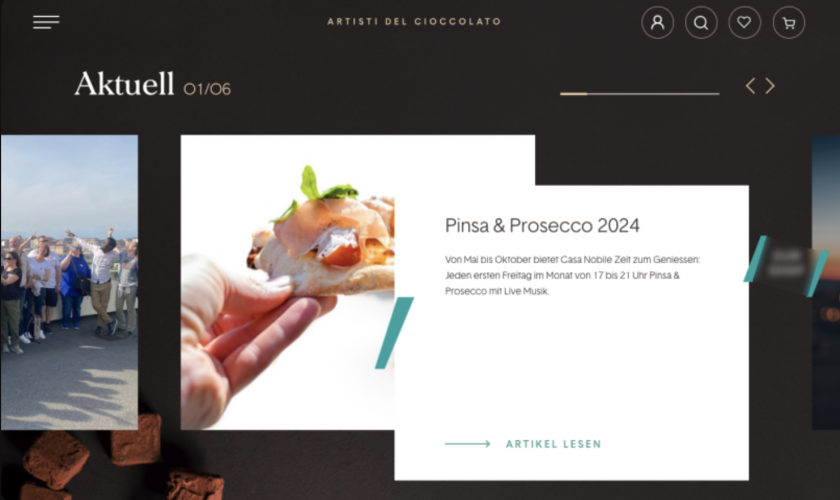 E-commerce platform for a chocolate store screenshot 2