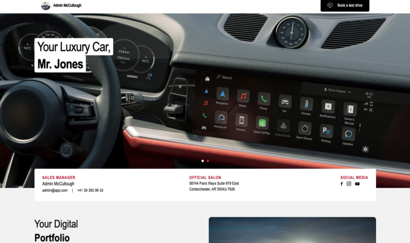Automotive digital brochure transformation screenshot 1