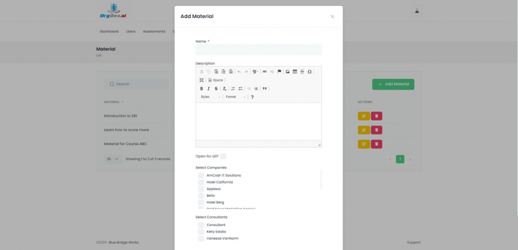 Workforce Assessment Platform screenshot 1