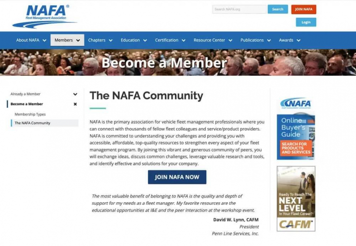 NAFA Fleet Management Association screenshot 1