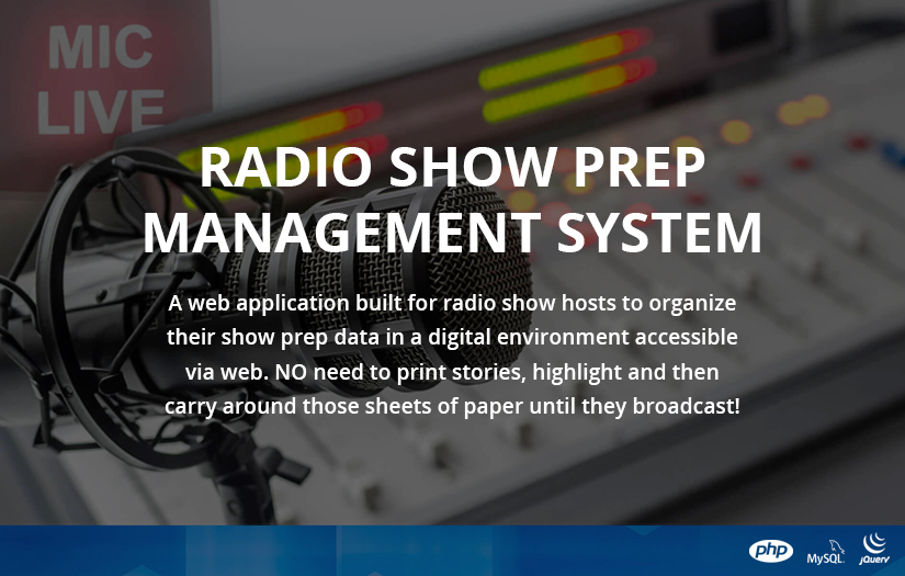 Radio Show Prep Management System screenshot 1