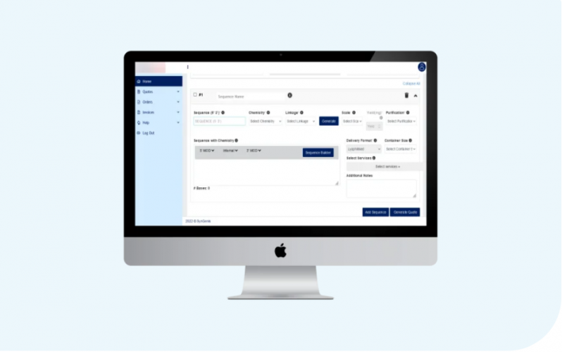 Oligonucleotides Ordering System screenshot 1