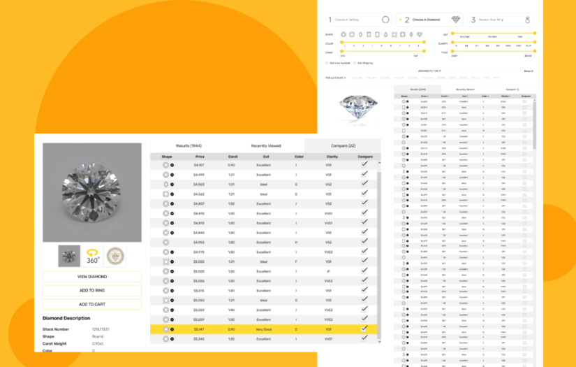 Web Design and Development - Online Diamond Jewelry Store screenshot 2