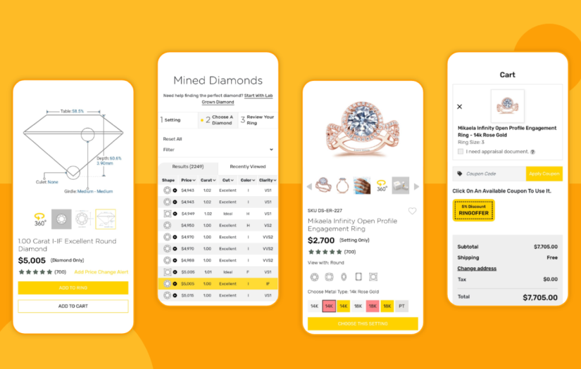 Web Design and Development - Online Diamond Jewelry Store screenshot 3