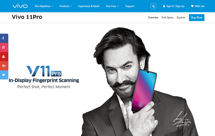 Vivo Rajasthan Website screenshot 1