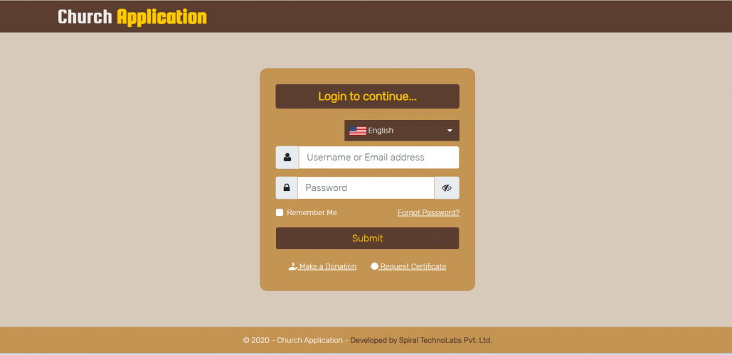 Charuch Application  screenshot 1