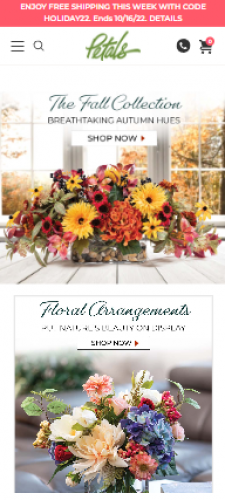 Petals.com screenshot 1