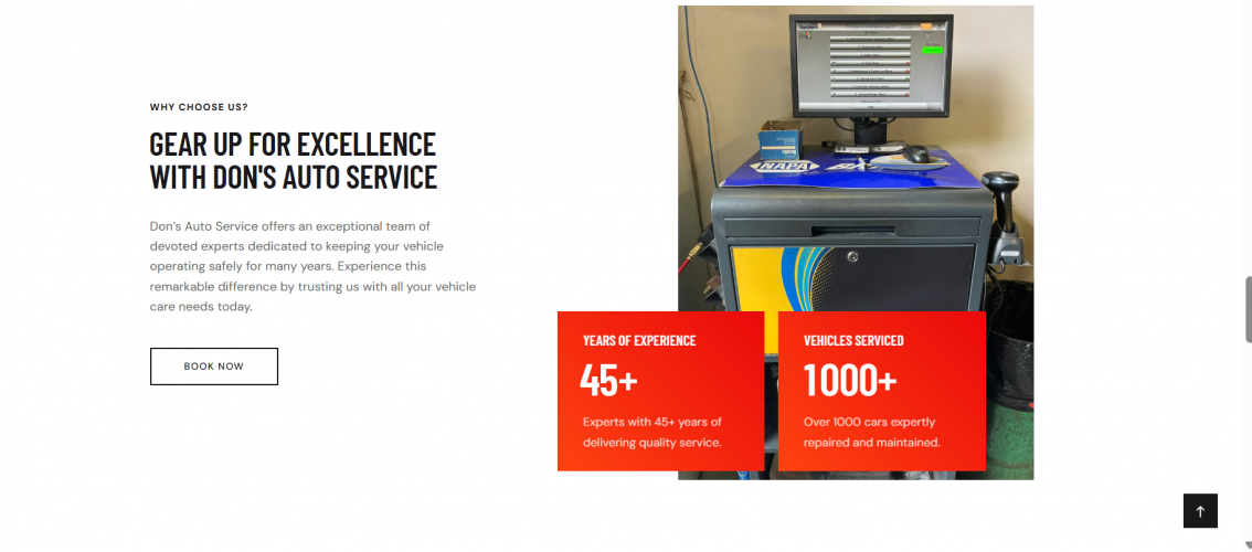 Website Design & Google Business Profile Management for Don's Auto Repair screenshot 2