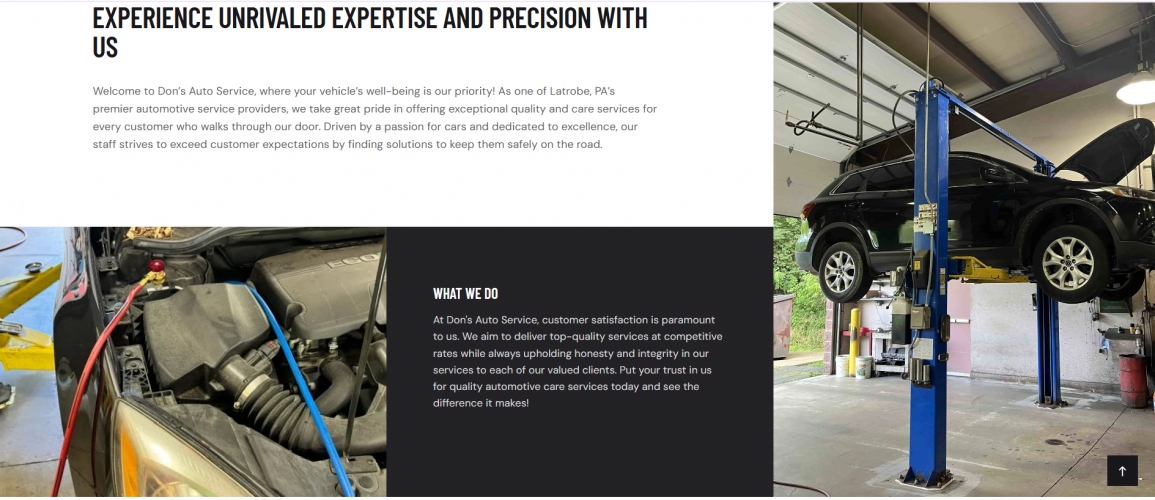 Website Design & Google Business Profile Management for Don's Auto Repair screenshot 1