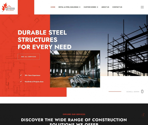 Website Development for Oak Ridge Build. screenshot 3