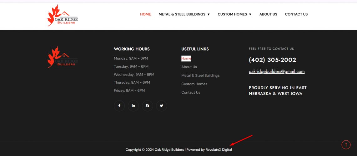 Website Development for Oak Ridge Build. screenshot 4