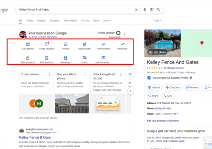 Kelley Fence & Gates Website Development | GBP SEO screenshot 1