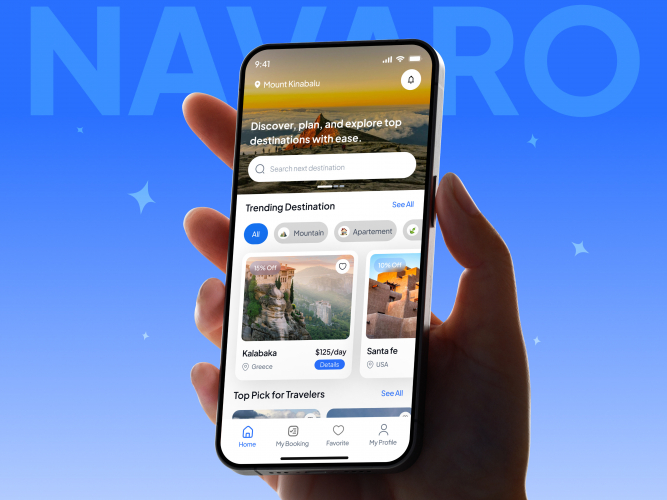 UI/UX Designer | Travel Booking App Case Study | Figma screenshot 2