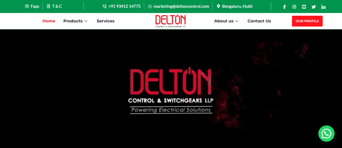 Delton website screenshot 1