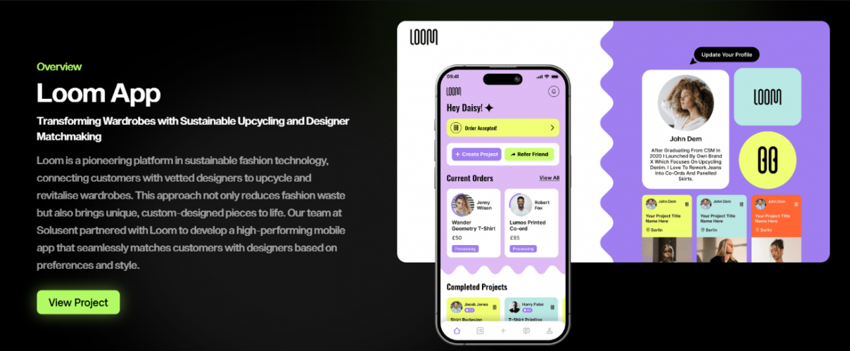Loom – Transforming Wardrobes with Sustainable Upcycling and Designer Matchmaking screenshot 1