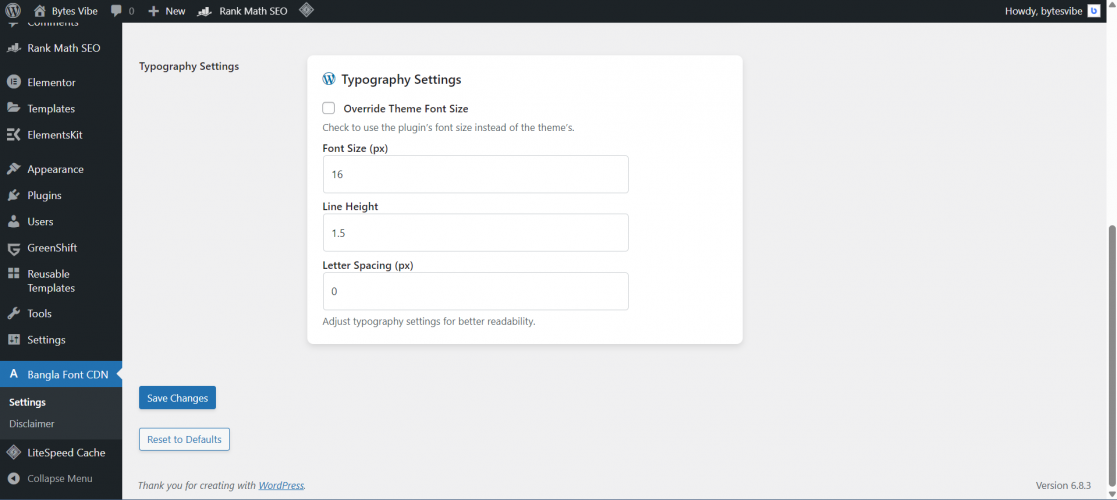 Bangla Font CDN screenshot 2