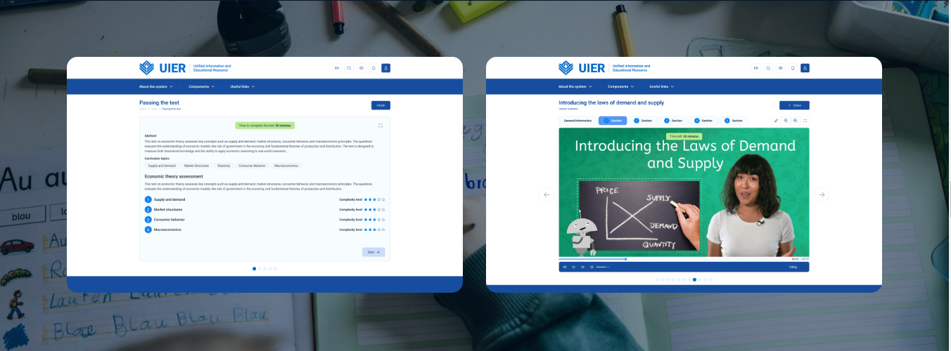 Unified information and educational platform screenshot 3