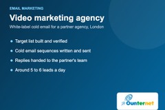 Video marketing agency: white-label cold email, 5 to 6 leads a day