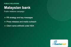 Malaysian bank: PR and media campaign (client name under NDA)