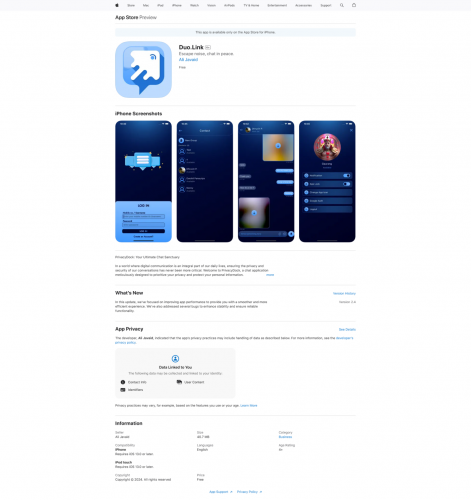 Duo.Link iOS App screenshot 1