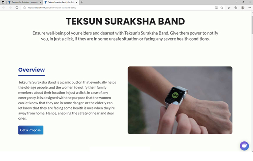 Teksun Suraksha Band screenshot 1