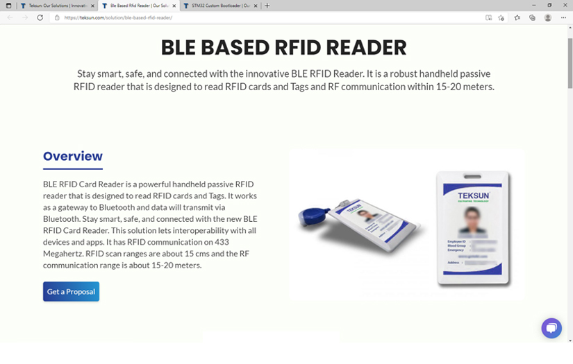 BLE Based RFID Reader screenshot 1