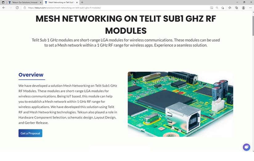 Mesh Networking on Telit Sub1 GHz RF Modules screenshot 1
