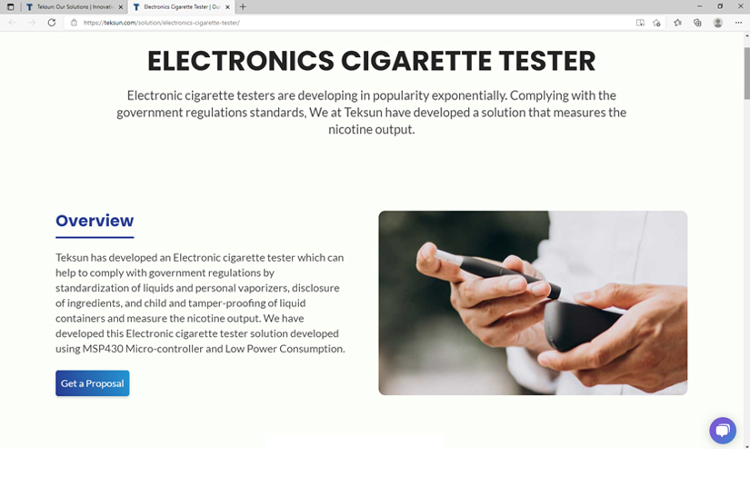 Electronics Cigarette Tester screenshot 1