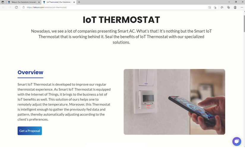 IoT Thermostat screenshot 1